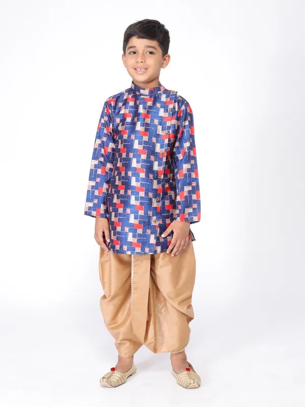 Tabard_Boys_Printed_Straight_Kurta_(Blue)