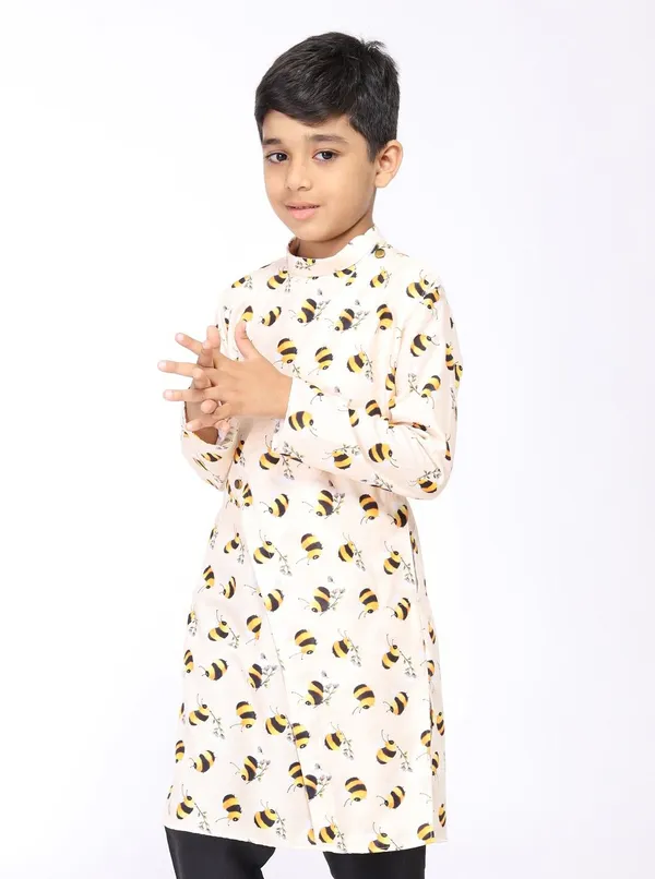 Tabard_Boys_Printed_Straight_Kurta_(Beige)