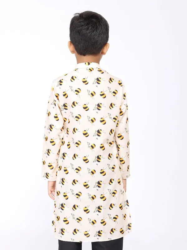 Tabard_Boys_Printed_Straight_Kurta_(Beige)