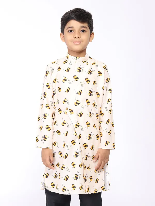 Tabard_Boys_Printed_Straight_Kurta_(Beige)