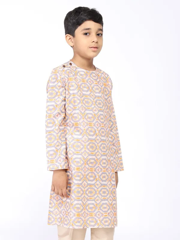 Tabard_Boys_Printed_Straight_Kurta_(Grey)