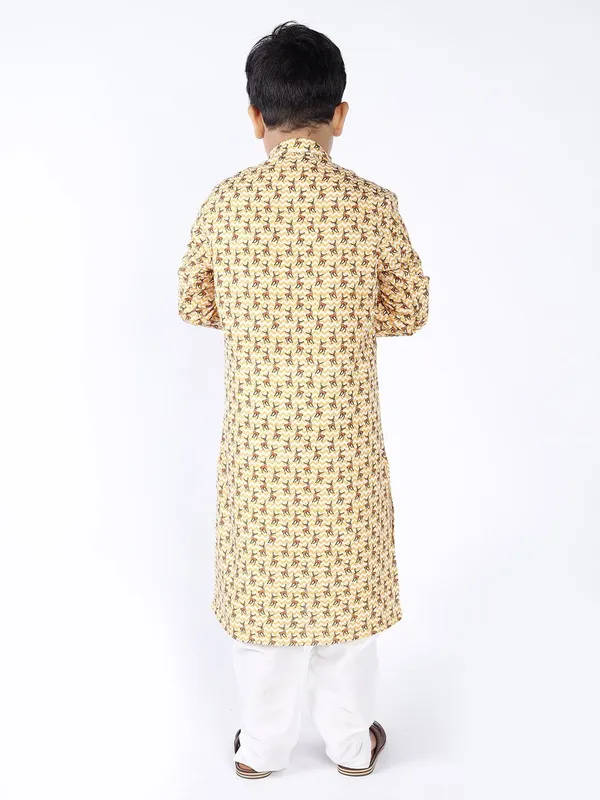 Tabard_Boys_Printed_Straight_Kurta_(Beige)