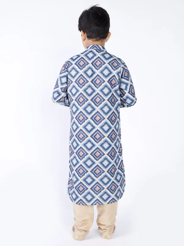 Tabard_Boys_Printed_Straight_Kurta_(Blue)
