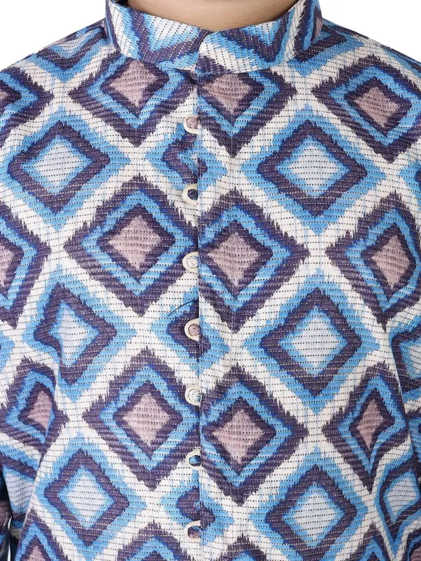 Tabard_Boys_Printed_Straight_Kurta_(Blue)