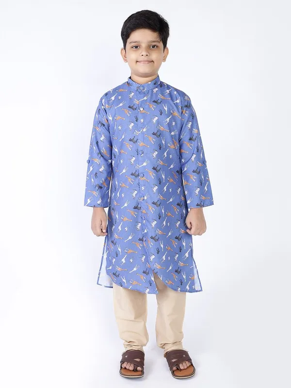 Tabard_Boys_Printed_Straight_Kurta_(Blue)