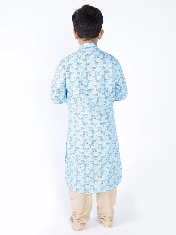 Tabard_Boys_Printed_Straight_Kurta_(Blue)