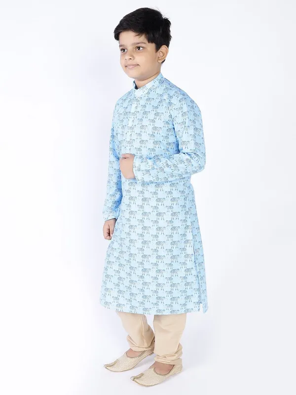 Tabard_Boys_Printed_Straight_Kurta_(Blue)
