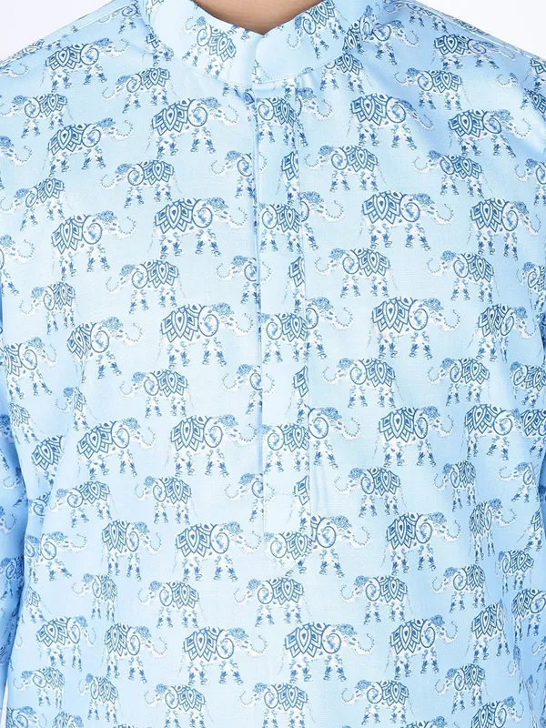 Tabard_Boys_Printed_Straight_Kurta_(Blue)