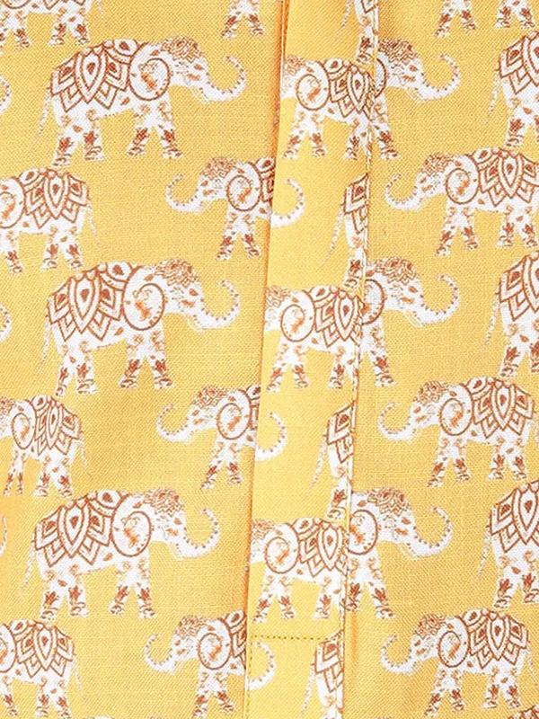 Tabard_Boys_Printed_Straight_Kurta_(Yellow)