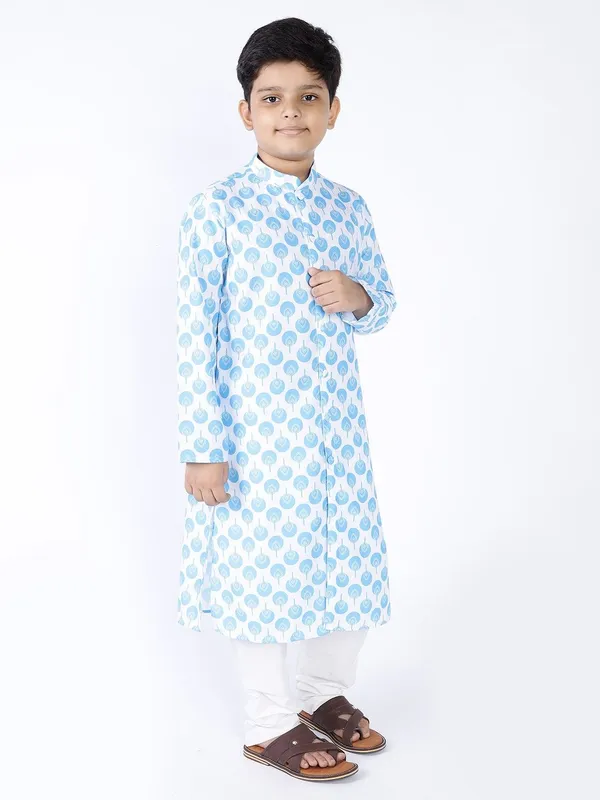 Tabard_Boys_Printed_Straight_Kurta_(Blue)