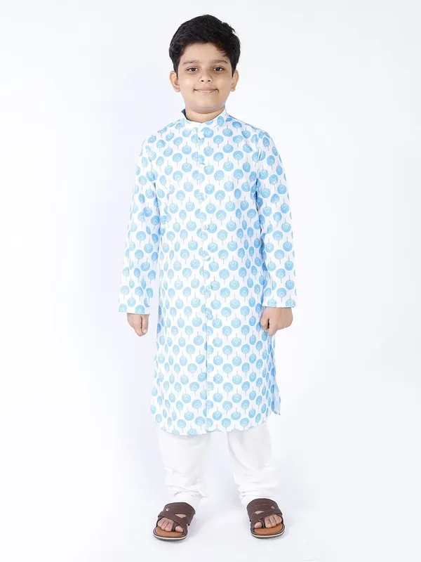 Tabard_Boys_Printed_Straight_Kurta_(Blue)