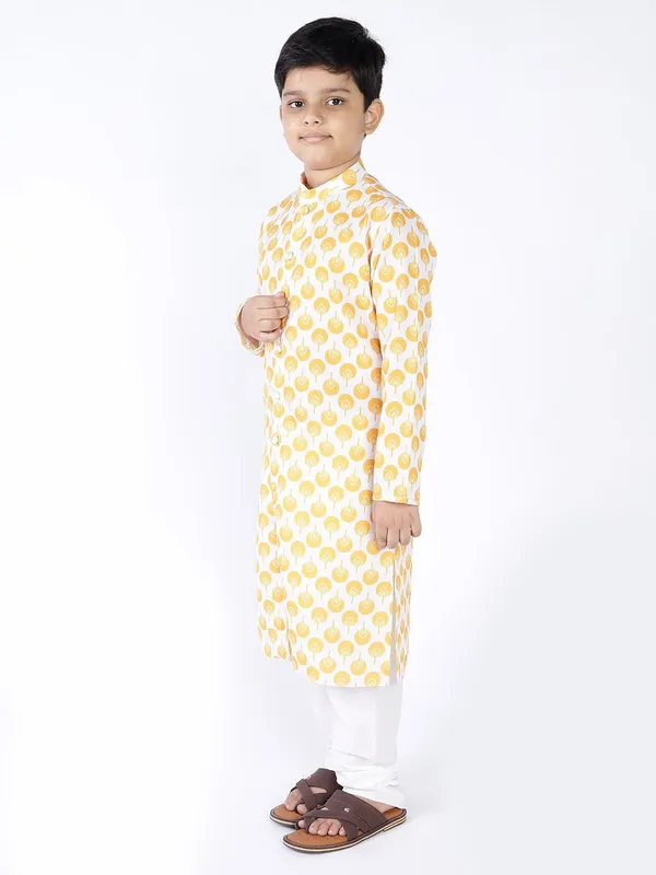 Tabard_Boys_Printed_Straight_Kurta_(Yellow)