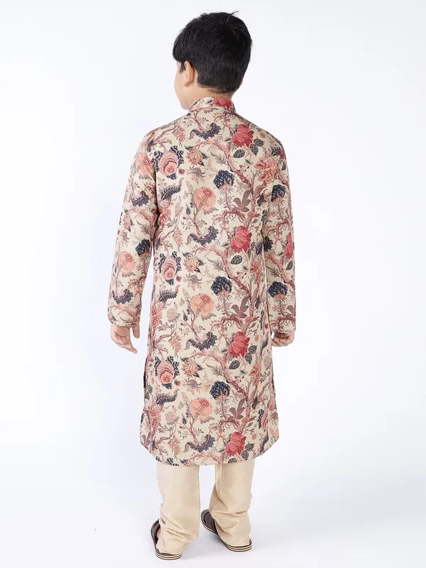 Tabard_Boys_Printed_Straight_Kurta_(Beige)