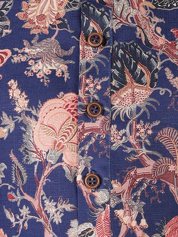 Tabard_Boys_Floral_Print_Straight_Kurta_(Blue)