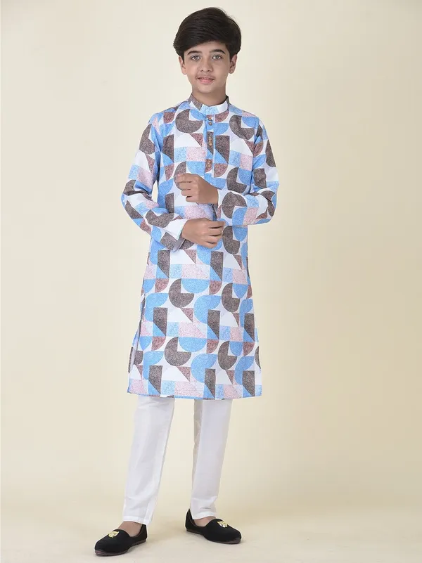 Tabard_Boys_Printed_Straight_Kurta_(Multicolor)