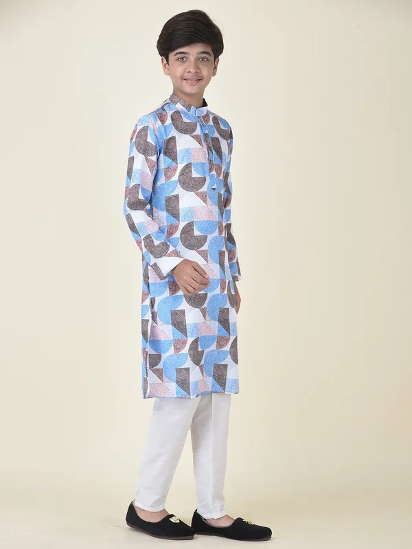 Tabard_Boys_Printed_Straight_Kurta_(Multicolor)