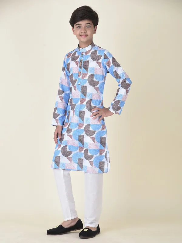 Tabard_Boys_Printed_Straight_Kurta_(Multicolor)