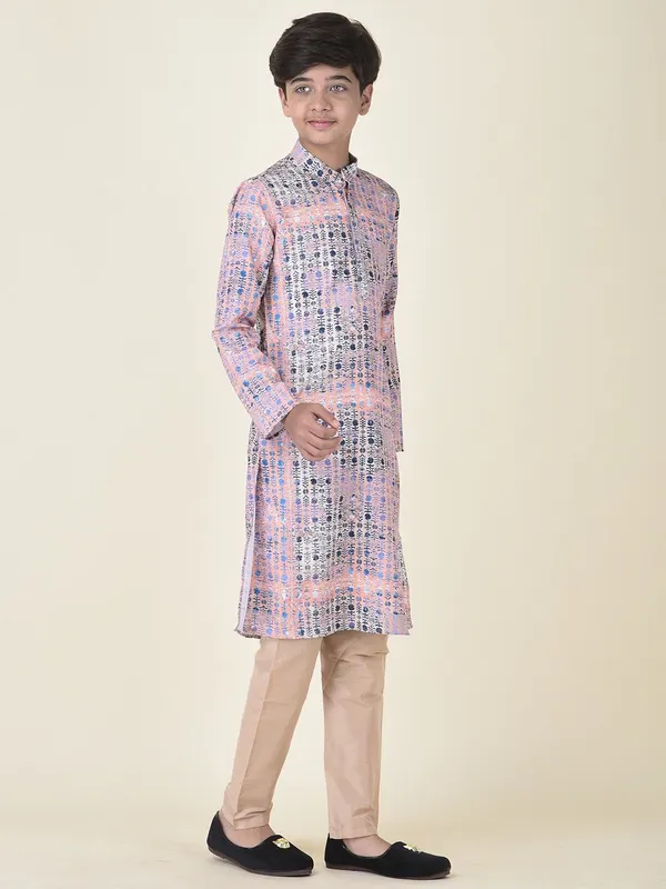 Tabard_Boys_Printed_Straight_Kurta_(Beige)