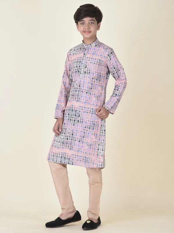 Tabard_Boys_Printed_Straight_Kurta_(Beige)