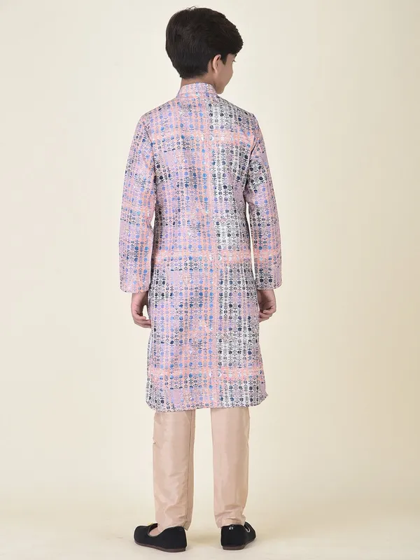 Tabard_Boys_Printed_Straight_Kurta_(Beige)