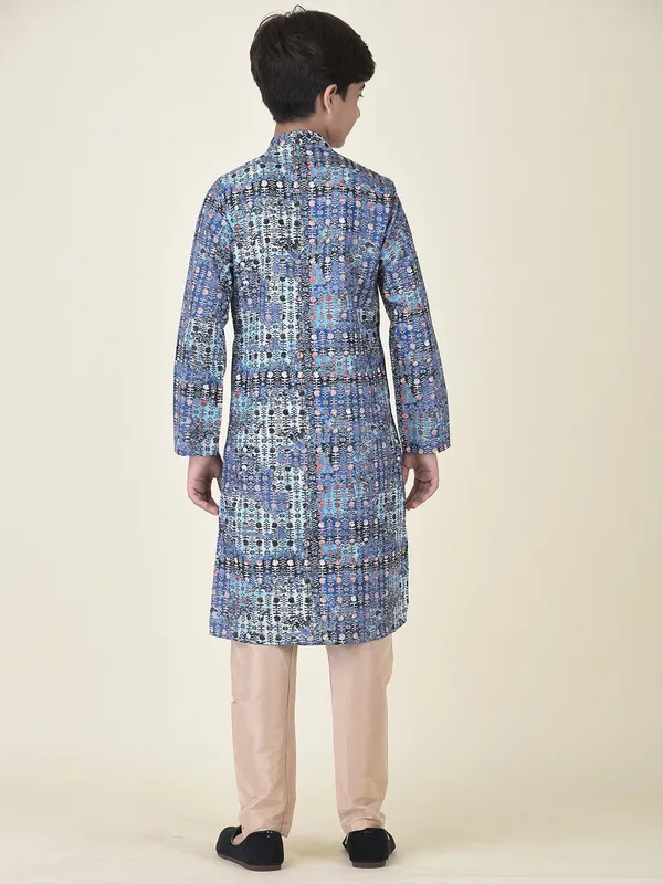 Tabard_Boys_Printed_Straight_Kurta_(Blue)