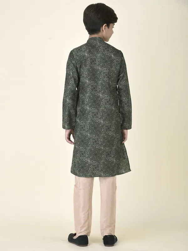 Tabard_Boys_Printed_Straight_Kurta_(Green)