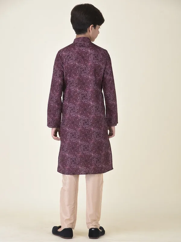 Tabard_Boys_Printed_Straight_Kurta_(Purple)