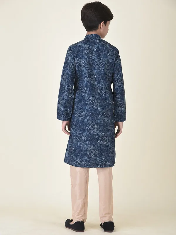 Tabard_Boys_Printed_Straight_Kurta_(Blue)