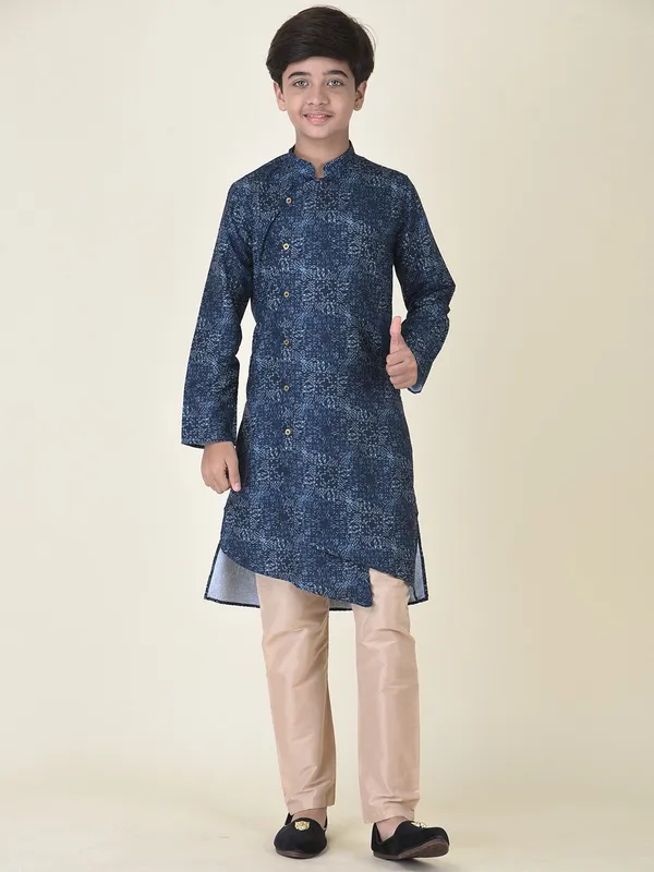 Tabard_Boys_Printed_Straight_Kurta_(Blue)