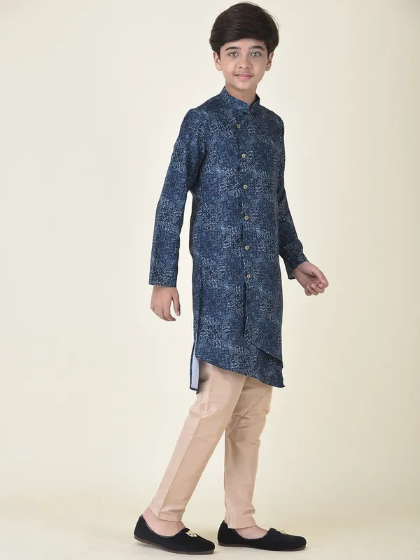 Tabard_Boys_Printed_Straight_Kurta_(Blue)