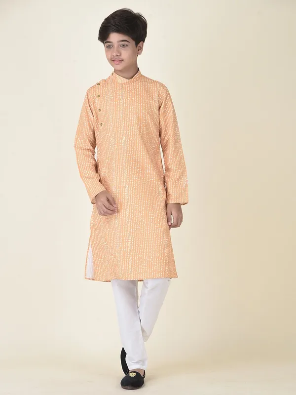 Tabard_Boys_Printed_Straight_Kurta_(Yellow)