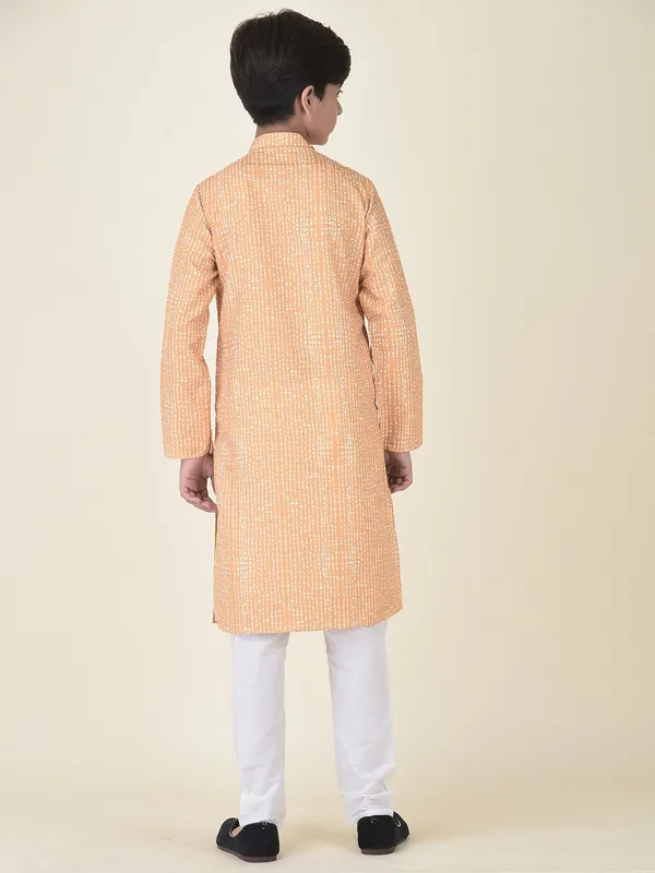 Tabard_Boys_Printed_Straight_Kurta_(Yellow)