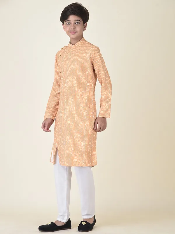 Tabard_Boys_Printed_Straight_Kurta_(Yellow)