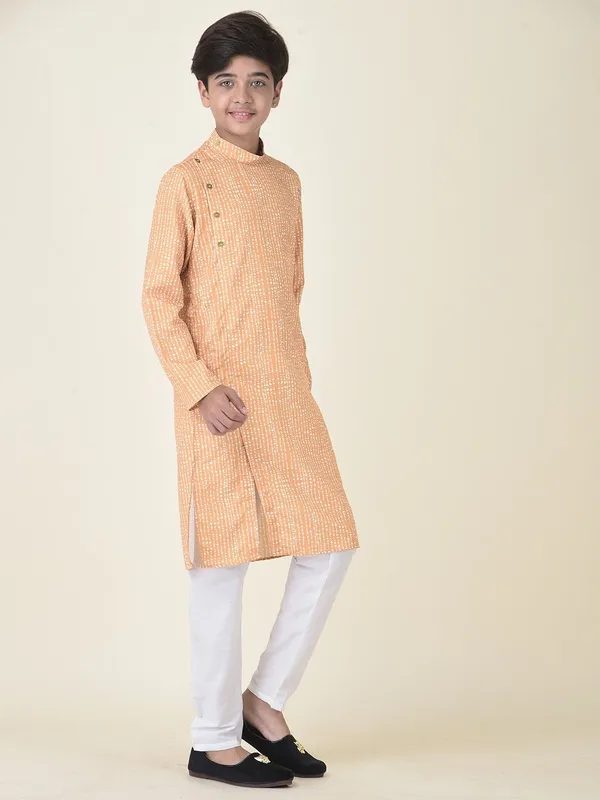 Tabard_Boys_Printed_Straight_Kurta_(Yellow)
