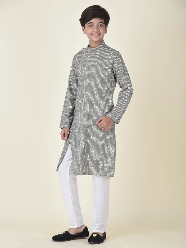 Tabard_Boys_Printed_Straight_Kurta_(Green)