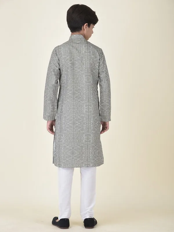 Tabard_Boys_Printed_Straight_Kurta_(Green)