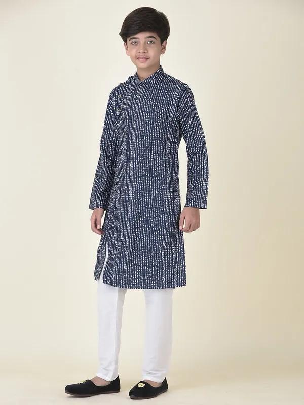 Tabard_Boys_Printed_Straight_Kurta_(Blue)