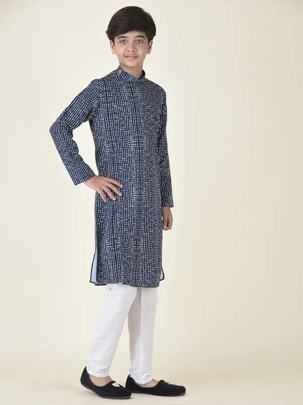 Tabard_Boys_Printed_Straight_Kurta_(Blue)