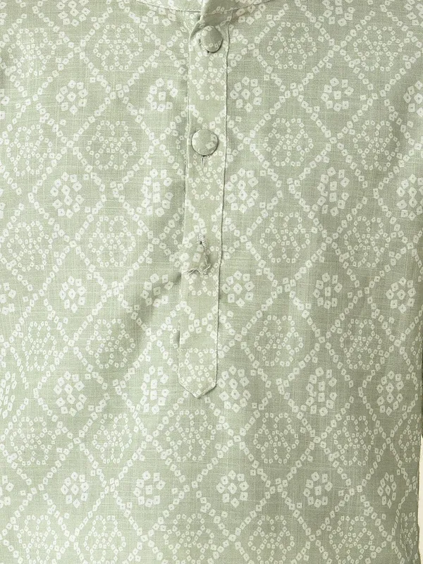 Tabard_Boys_Printed_Straight_Kurta_(Green)