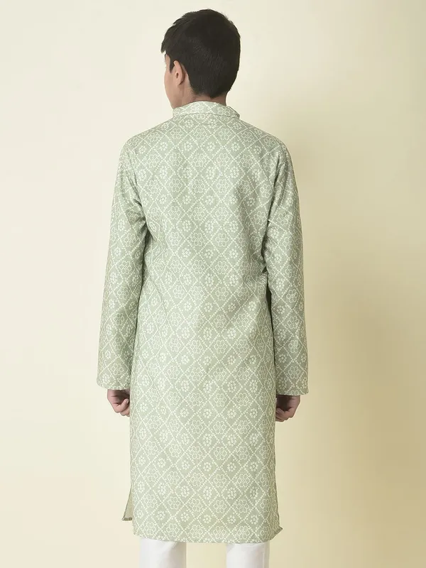 Tabard_Boys_Printed_Straight_Kurta_(Green)