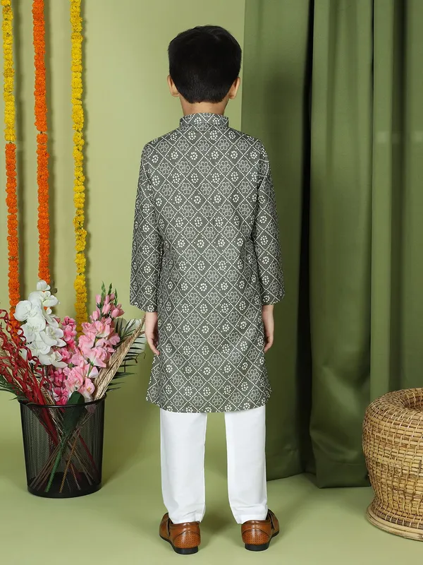 Tabard_Boys_Printed_Straight_Kurta_(Green)