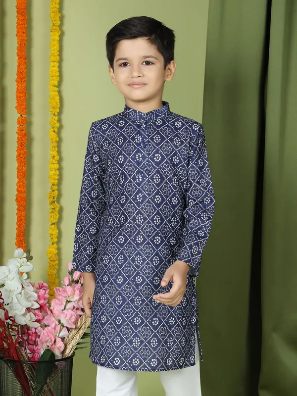 Tabard_Boys_Printed_Straight_Kurta_(Blue)
