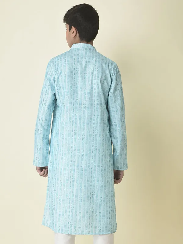 Tabard_Boys_Printed_Straight_Kurta_(Blue)