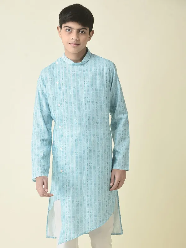 Tabard_Boys_Printed_Straight_Kurta_(Blue)