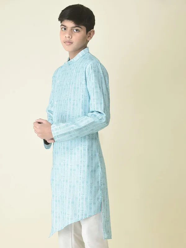 Tabard_Boys_Printed_Straight_Kurta_(Blue)
