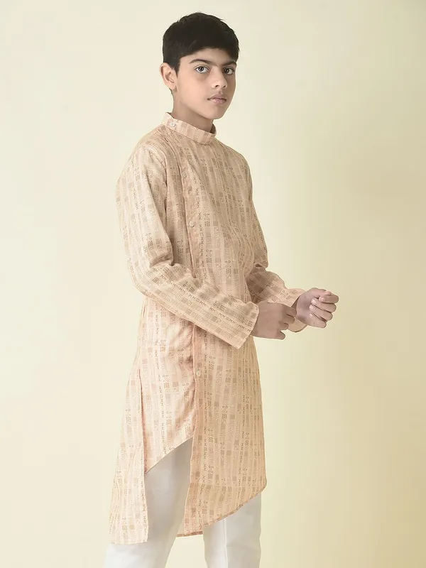 Tabard_Boys_Printed_Straight_Kurta_(Yellow)
