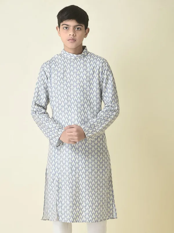 Tabard_Boys_Printed_Straight_Kurta_(Grey)