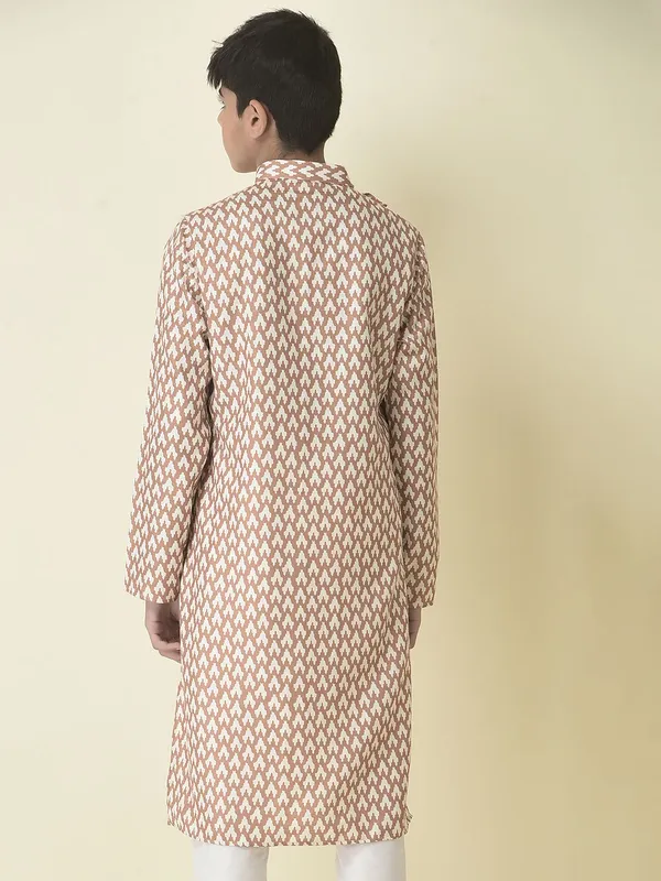 Tabard_Boys_Printed_Straight_Kurta_(Yellow)
