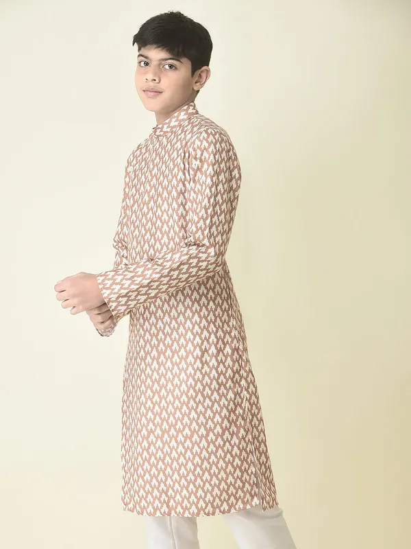 Tabard_Boys_Printed_Straight_Kurta_(Yellow)
