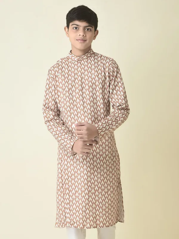 Tabard_Boys_Printed_Straight_Kurta_(Yellow)
